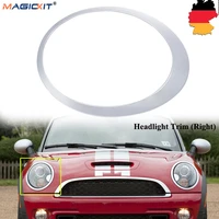 magickit chrome sliver head light lamp trim ring for mini r55 r56 r57 r58 r59 os 07 15 right headlight trim ring 51137149906
