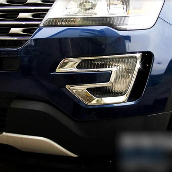 Автомобильный пластиковый хромированный ABS передняя противотуманная фара крышка противотуманная фара отделка для Ford Explorer аксессуары