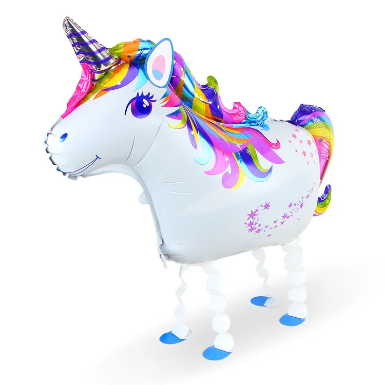 Unicorn Новое поступление, альпака, шар на день рождения, свадебное украшение, милый мультфильм, прогулки, животное, фольга, воздушный шар, динозавр, Белый Кот, балоны - Цвет: Unicorn
