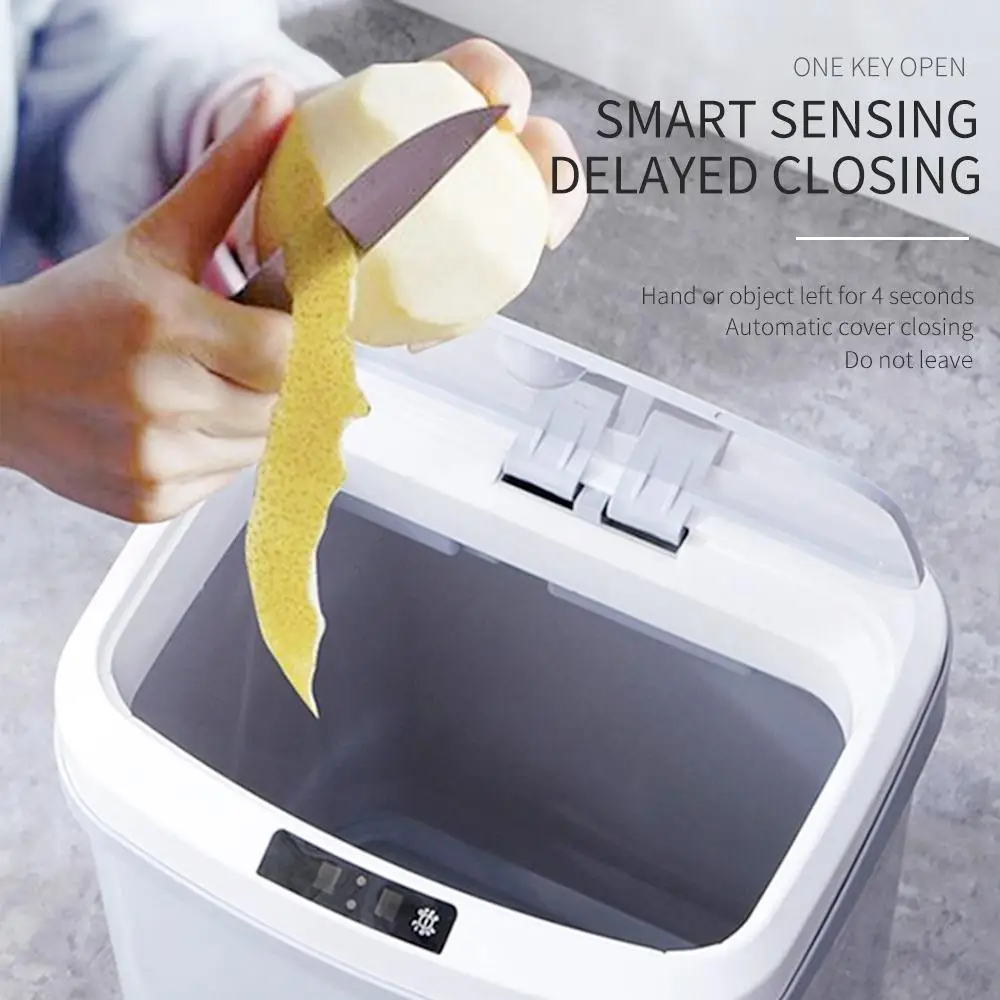 

3 Color Electric Waste Bins Induction Dustbin Smart Garbage Bin Automatic Creative Smart Trash Can Infrared Motion Sensor