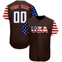 custom baseball jersey full button shirt active sportswear print team name and numbers for menr softball uniform shirt