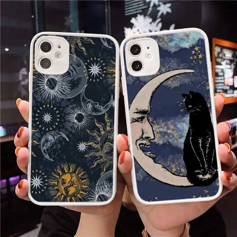 

Witches moon Tarot Mystery totem Phone Cases Matte Transparent for iPhone 7 8 11 12 s mini pro X XS XR MAX Plus cover funda