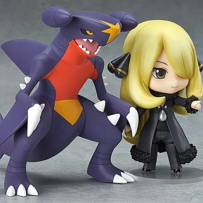 

Anime 10cm Cynthia Garchomp PVC Action Figure Toy Q Version Collectible Model