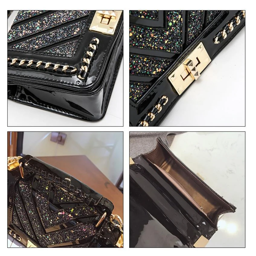 Блестящий клатч с блестками вечерние сумки женские модные крутые маленькие