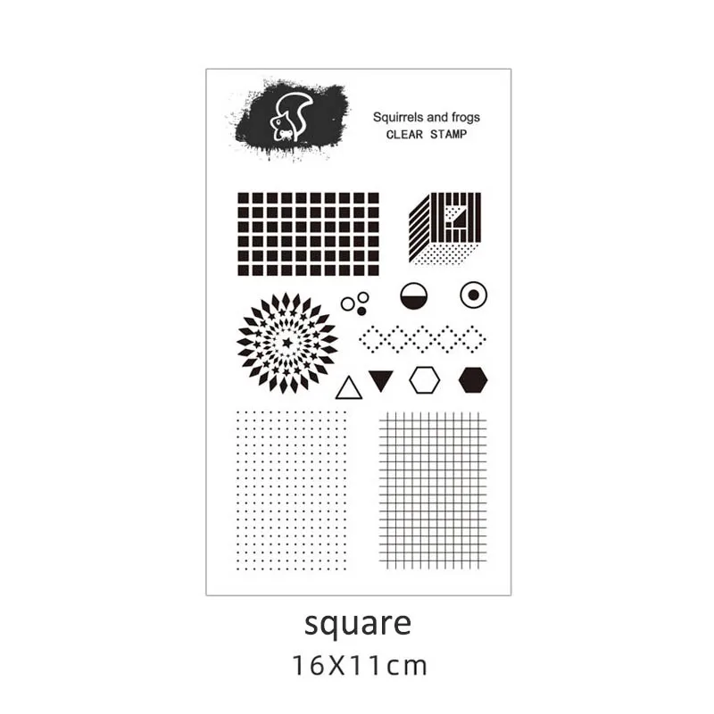 Прозрачные силиконовые штампы с геометрическим узором для самостоятельного