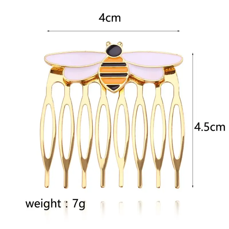 

Women hairpins miraculous bee comb gold hair comb ladybug party supplies animal enamel hair jewelry costume