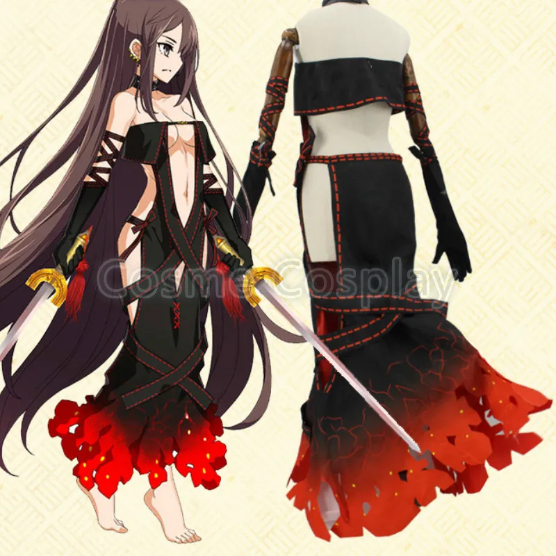 Cos Fate/Grand Order Beauty Yu Cosplay Costume FGO Ji Black |