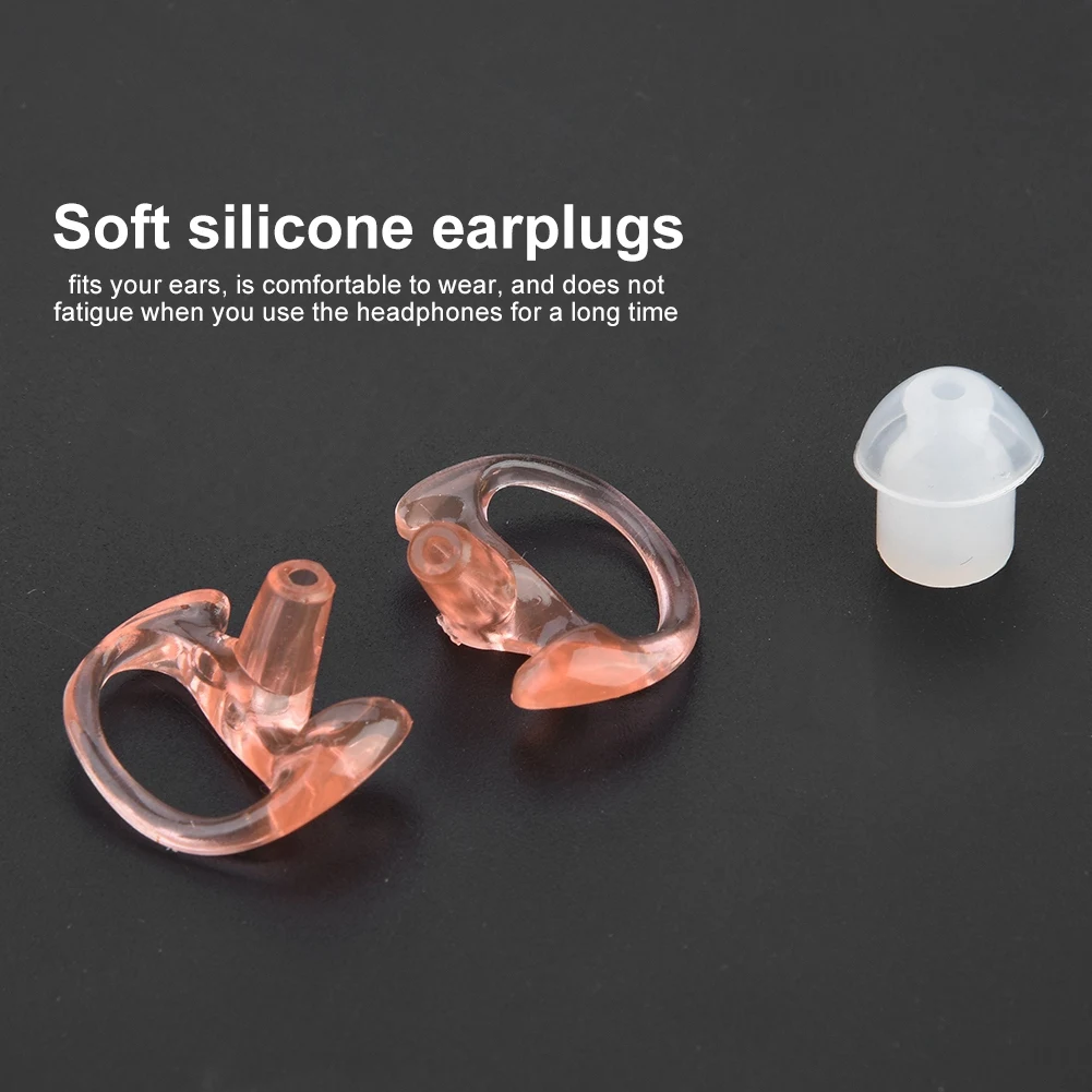 3.5mm Universal Listen Only Acoustic Tube Earpiece Headset With Earmolds For Speaker Mic | Электроника