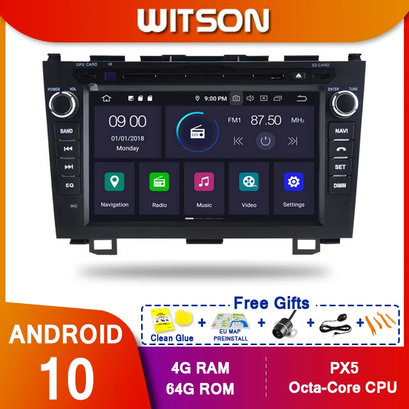 WITSON! Android 10 0 Восьмиядерный (Восьмиядерный) PX5 автомобильный DVD плеер для HONDA CRV 2006 2011