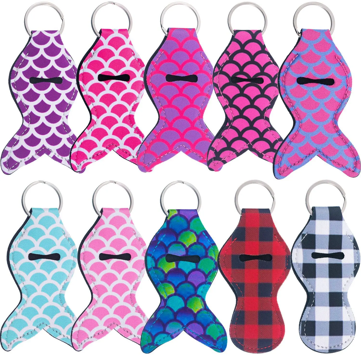 10 шт. держатель для губной помады в виде хвоста Русалочки ключей бальзам губ