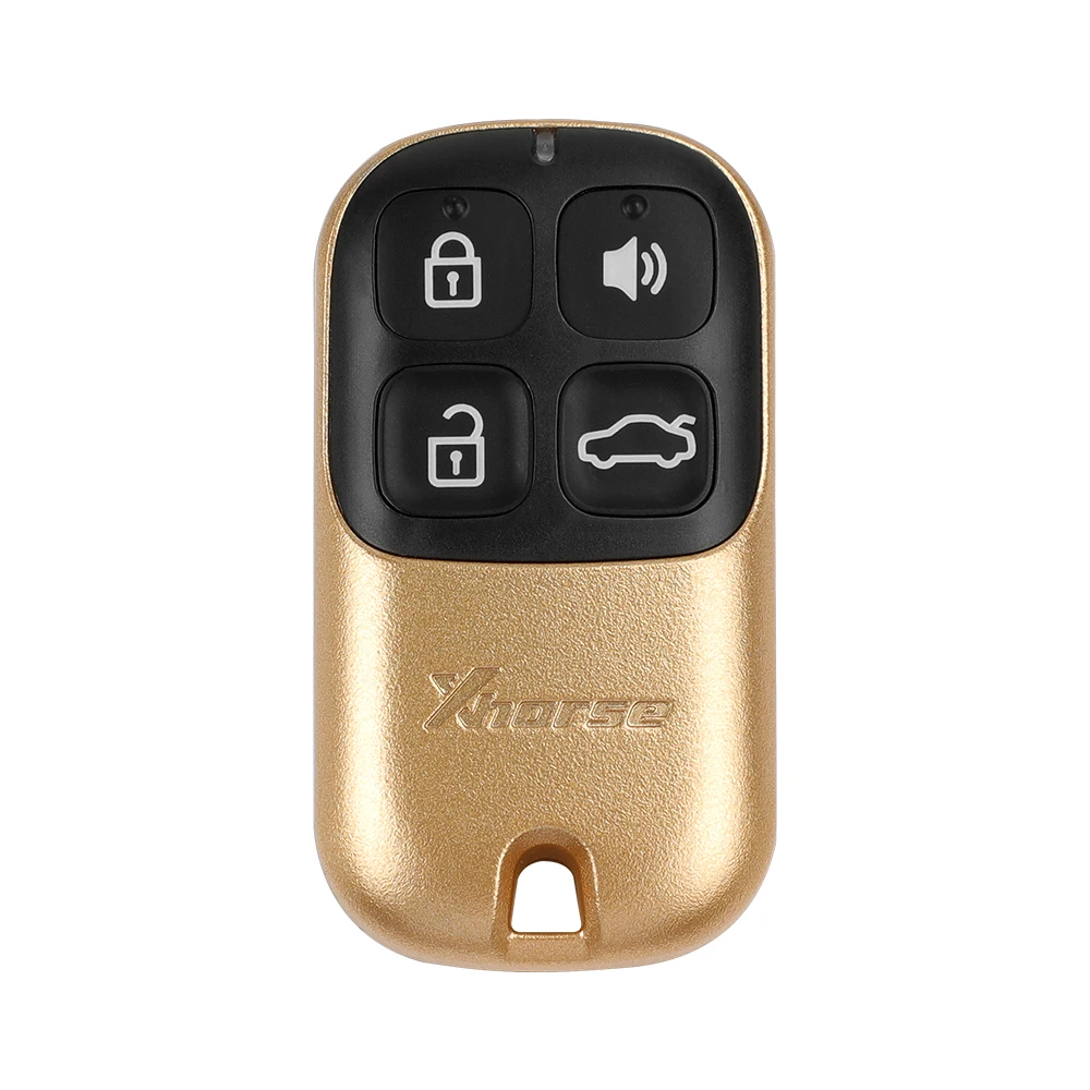 

5PCS/Lot XHORSE XKXH02EN Universal Remote Key 4 Buttons For VVDI Key Tool Golden Style English Version Car Key Car Accessories