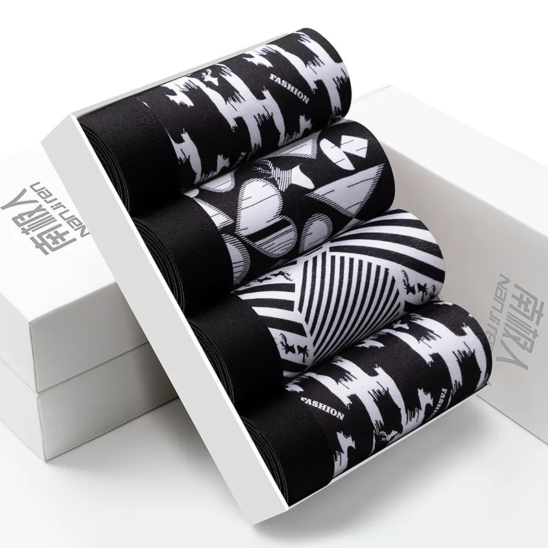 4pcs / Mens Underwear Shorts Boxer Shorts Mens Sexy Underwear High Quaity Men's Underwear Pure Cotton Breathabe Boxer Shorts