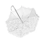 Свадебный Цветочный белый декоративный зонт для девушек в европейском и американском стиле маленький кружевной зонт с длинной ручкой из нержавеющей стали