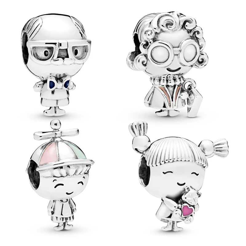 

Genuine 925 Sterling Silver Bead Charm Propeller Hat Boy Beads Fit pan Women Bracelet & Necklace Diy Jewelry