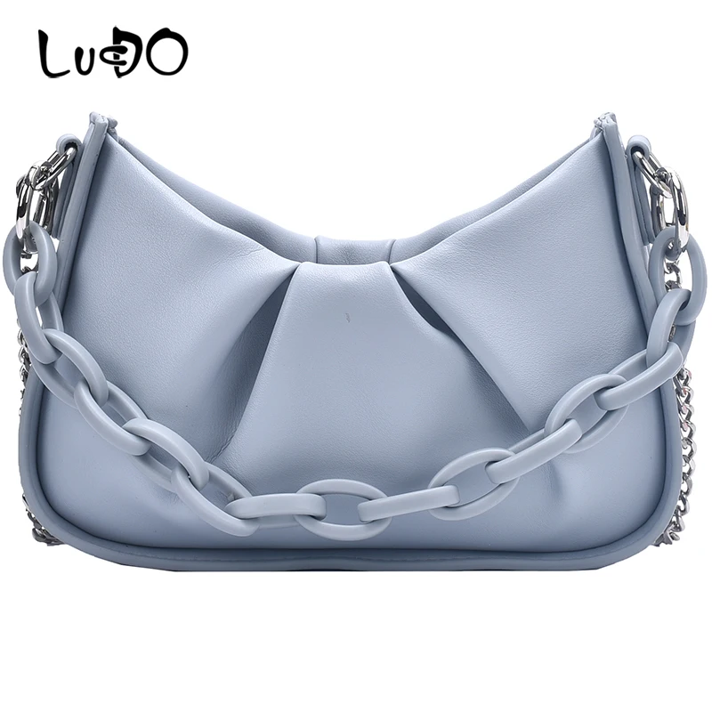 

LUCDO элегантные сумки через плечо с цепочкой для женщин 2020 Высококачественная женская дизайнерская сумка из искусственной кожи женская сумк...