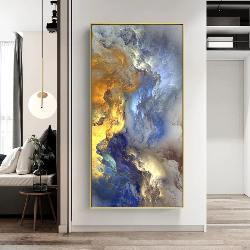 

Abstract Colorful Clouds Wall Painting Decor Vertical Rectangle Canvas Art Printing Living Room Poster Art On The Wall