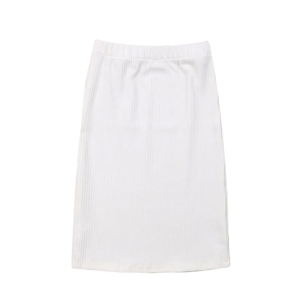 Летняя и Осенняя детская юбка Todder модная однотонная вязаная принцессы для