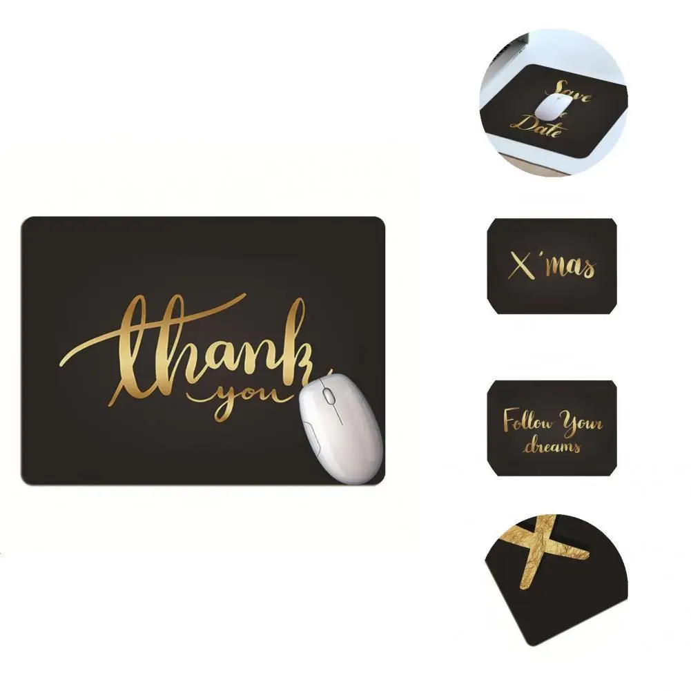 

Colorfast износостойкий привлекательный коврик для мыши с золотыми буквами для игр