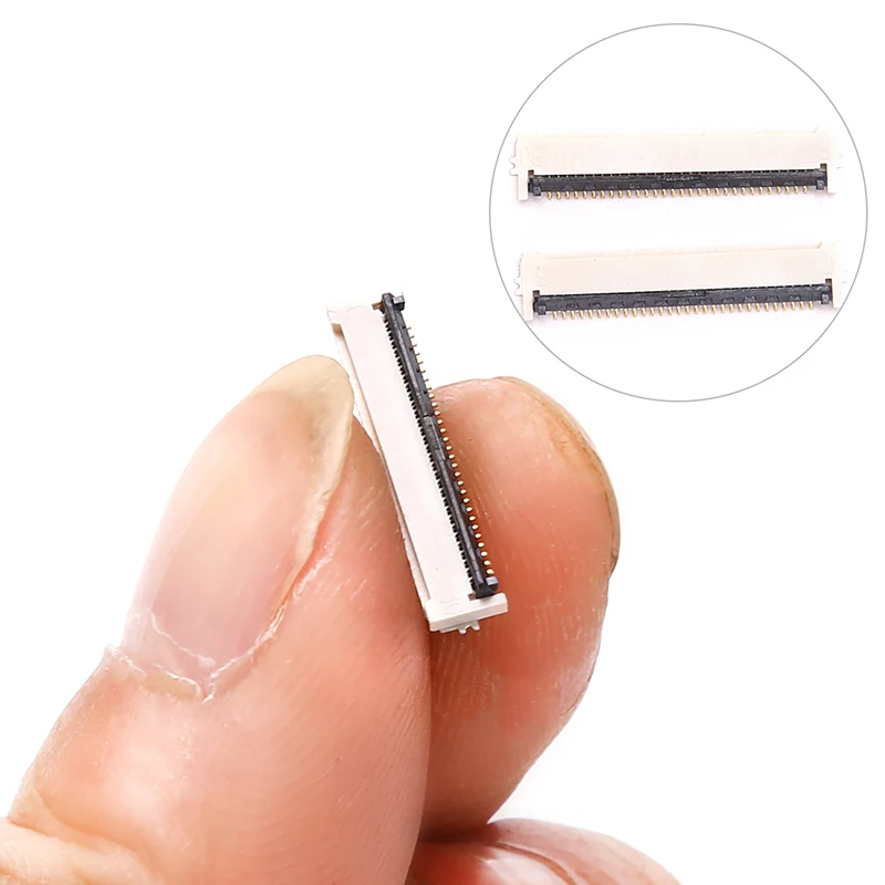 

2pcs 1.2mm Small and practical Pitch Under Clamshell Socket FPC FFC Flat Cable Connector 30P