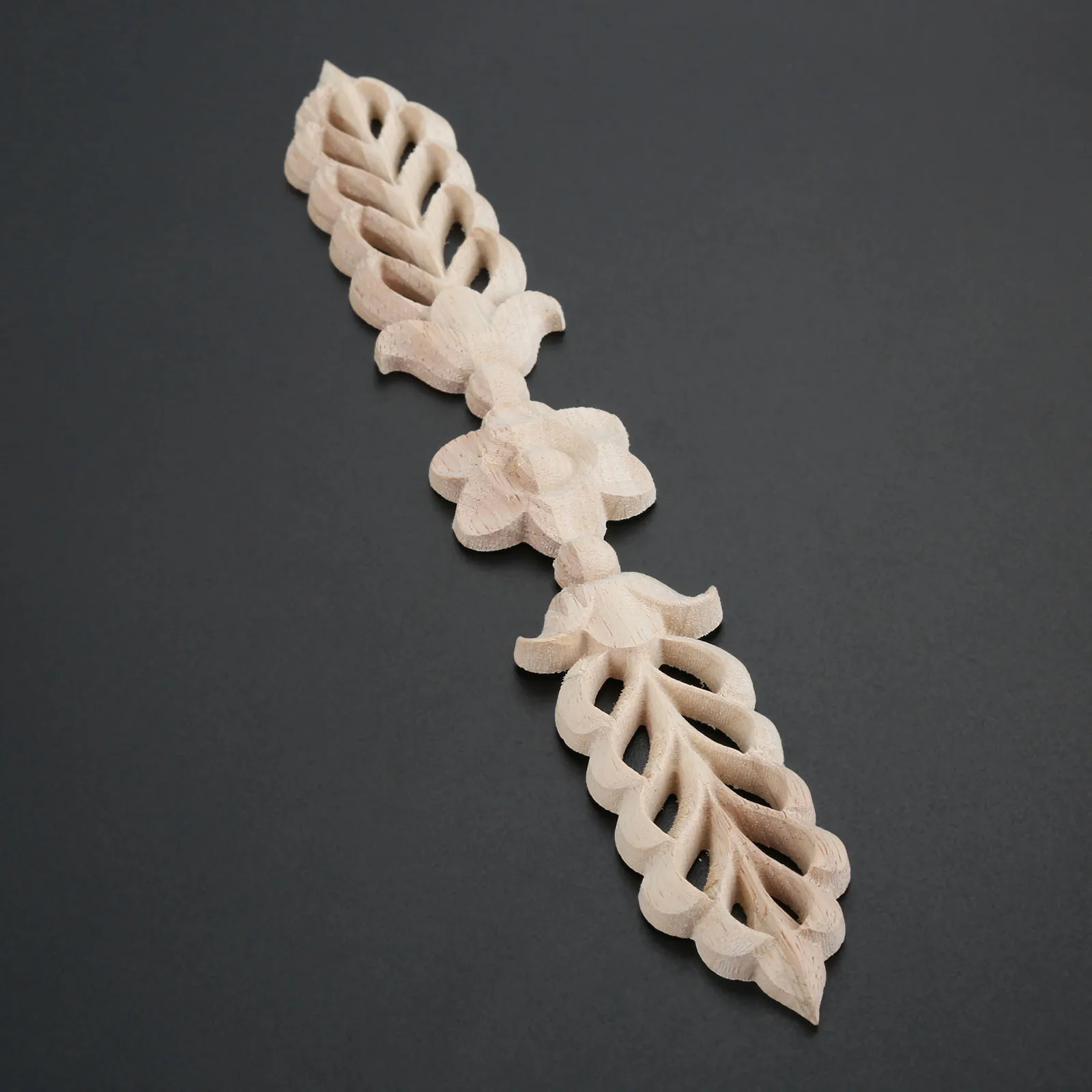 

4 шт./компл. дерево наклейки с резьбой узор в полоску цветок угол 24,5 см * 3,5 см аппликации рамки для тихих перемещений, фурнитура для двери, рез...