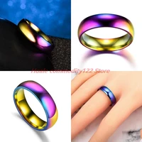 new 1pc 16 23mm magnetic therapy rainbow ring titanium steel ring lose weight slim ring men women health care jewelry