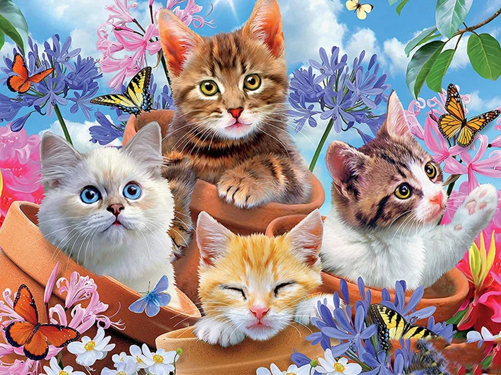 

Cat 5D Diamond Painting Full Drill Kits for Adults Colorful Cities DIY Diamond Embroidery Full Drill For Home Decor