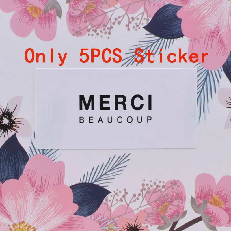 5PCS Sticker 5 шт. вечерние свадебные подарочные коробки для конфет, торта, шоколада, Boite Dragees, Бонбоньерки, цветочные коробки, подарочная упаковка - Цвет: 5PCS Sticker