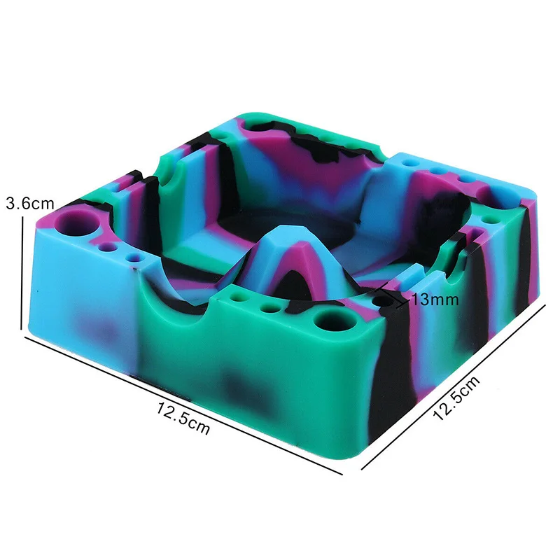 Newly Multifunctional Environmental Protection Silicone Ashtray Square Portable Desktop MK | Дом и сад