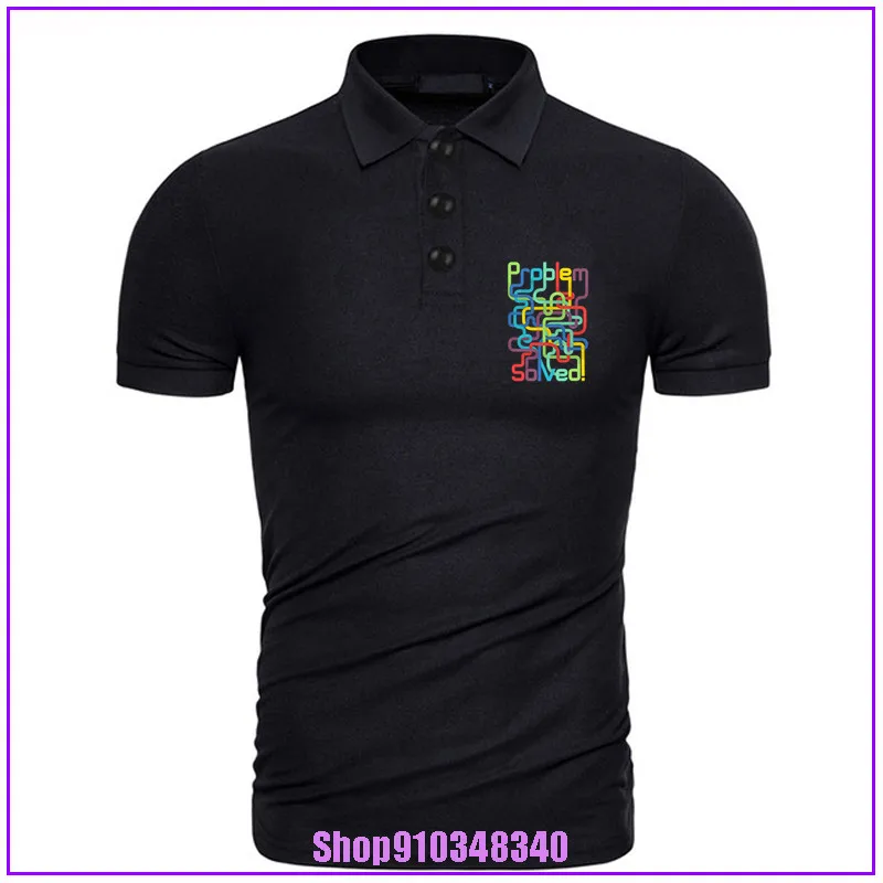 Рубашка-поло мужская с лабиринтом мягкая хлопковая удобная свободная