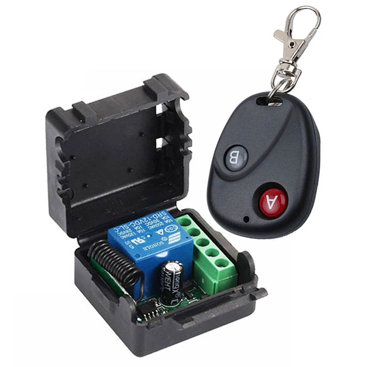 DC 12V 1CH Wireless RF Delay Remote Control Garage Door Access Switch Transmitter With Receiver​ 433Mhz Car Spotlight Point |