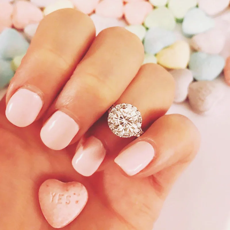 NiceGems центр 1ct Halo муассанит обручальное кольцо 14 к белое золото DF цвет 6,5 мм Муассанит с акцентами для женщин ювелирные изделия