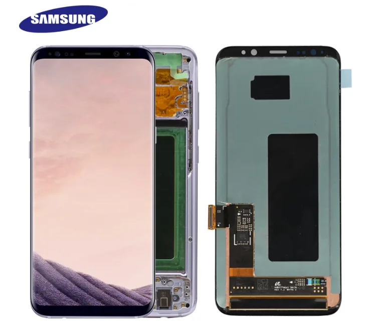 

ORIGINAL 5.8'' S8 Display Screen for SAMSUNG Galaxy S8 Screen Replacement LCD Touch Digitizer Assembly G950F G950 with FRAME