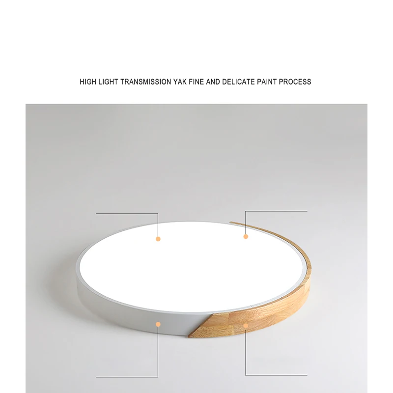 $116.02 Modern LED Ceiling Light Thin 5cm Lamp Wooden Lighting Living Room Home Decor Balcony Remote Control 30cm Macaron Ceiling Lamp