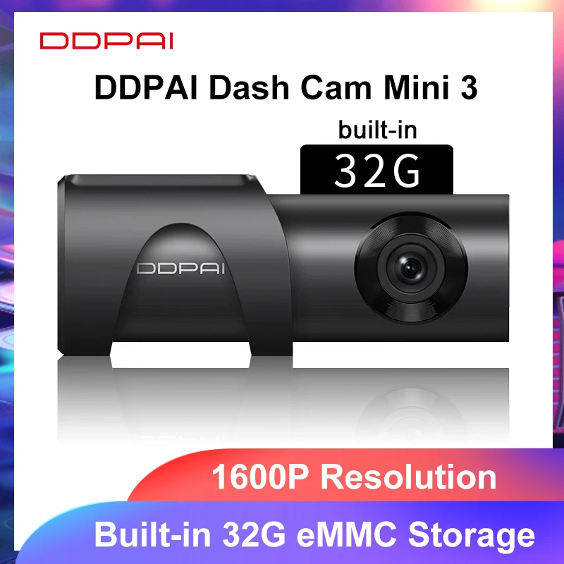 Видеорегистратор DDPAI Mini 3 1600P HD автомобильная камера автомобильный привод