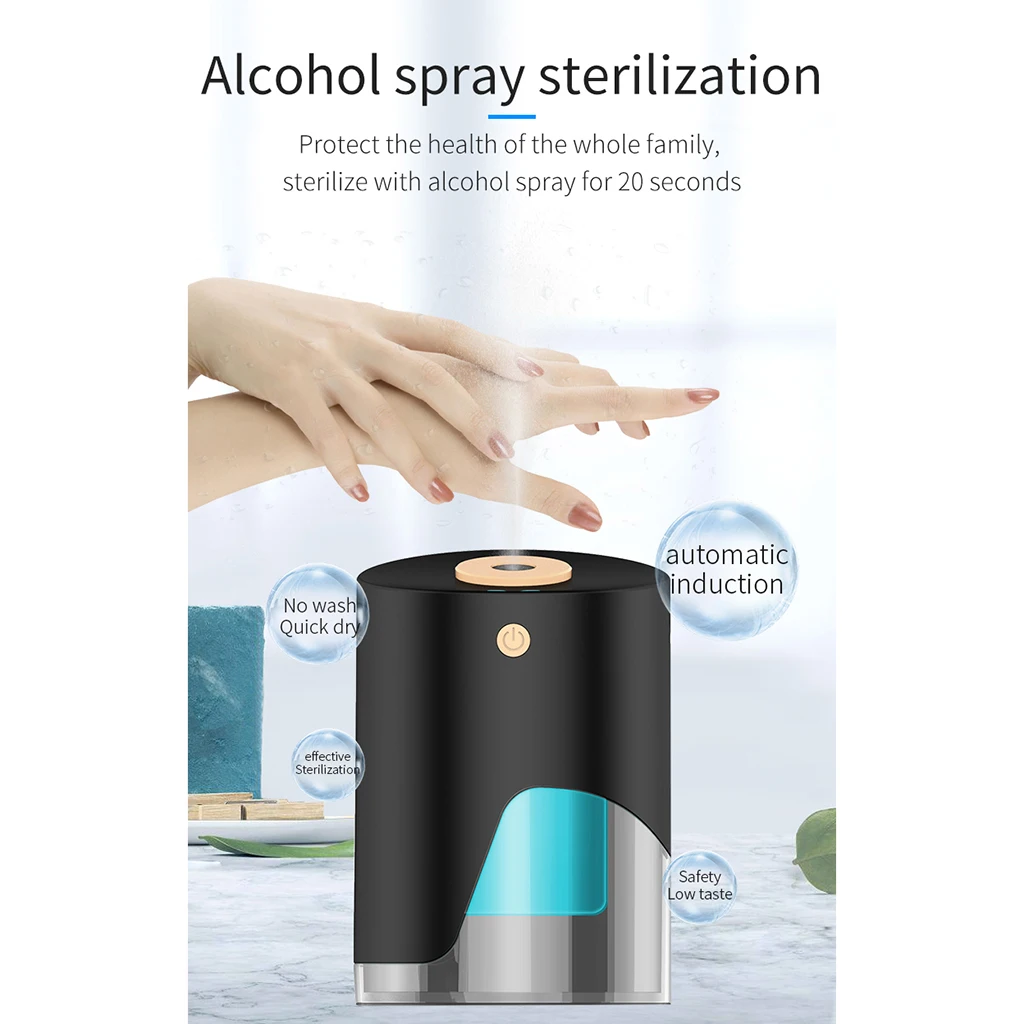 

Automatic Alcohol Spray Dispenser Touchless Alcohol Sanitizer Disinfection Hand Sprayer Touchless Dispenser Bathroom Home