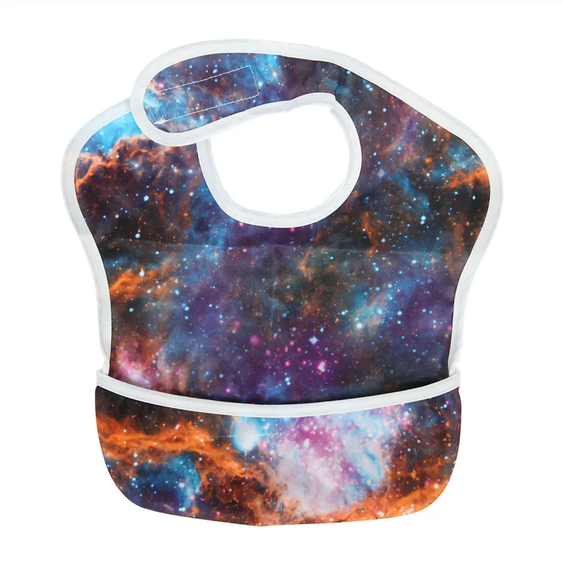 [Sigzagor]1 Baby Bib Feeding Waterproof With Pocket 6 to 24 months - Цвет: BSW9 solar system