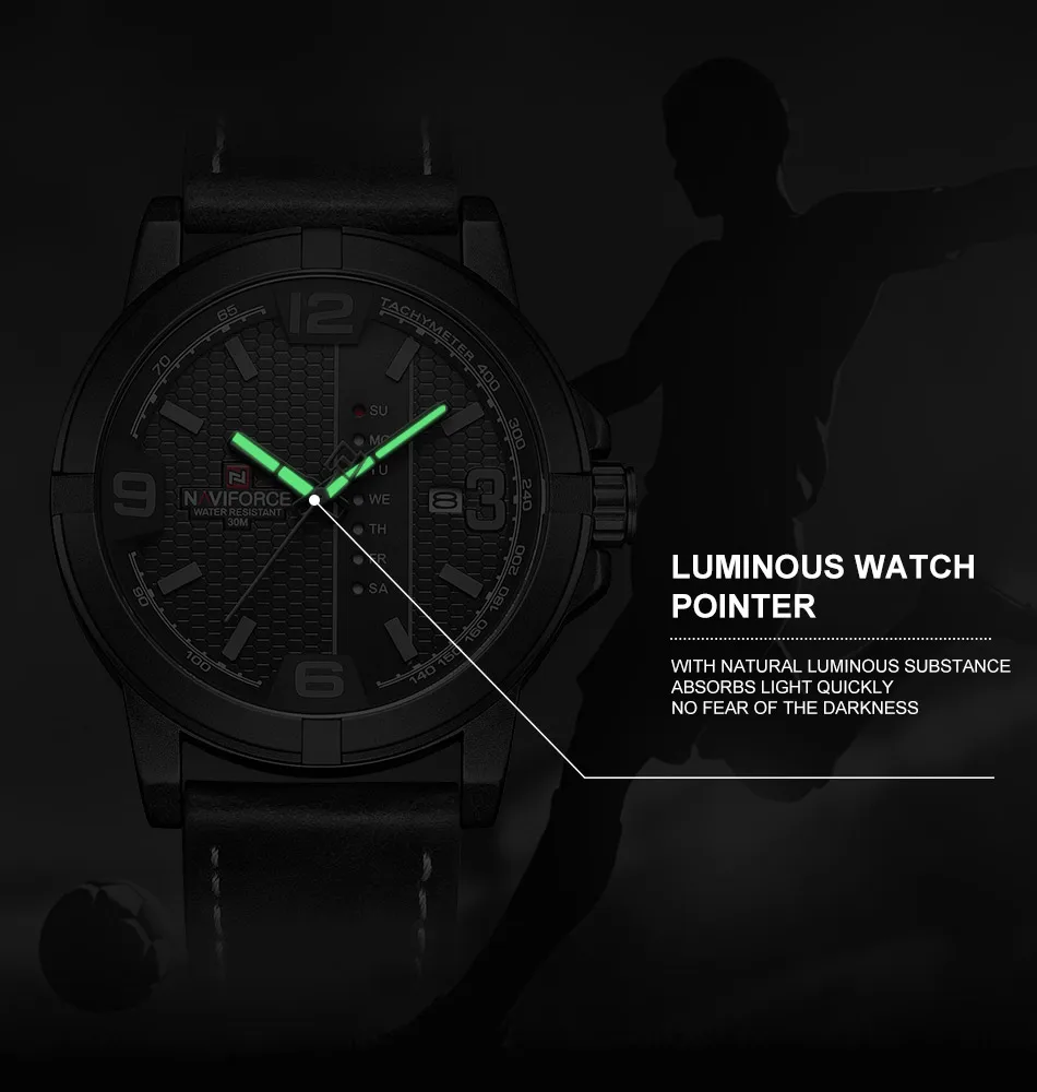 Часы наручные NAVIFORCE мужские в стиле милитари спортивные водонепроницаемые
