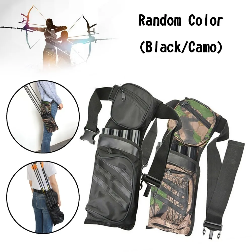 

Artudatech Archery 4 Tube Arrow Quiver Bag Waist Holder Hip Belt Back Portable Field Shoot