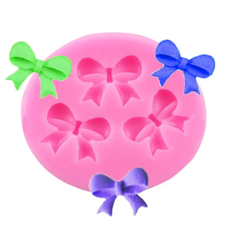 Description Picture 2 of itemCute Cake Mold Bowknots Flower Cake Mold Silicone 3D Fondant Decorating Tool Chocolate Soap Stencils Kitchen Baking Accessories