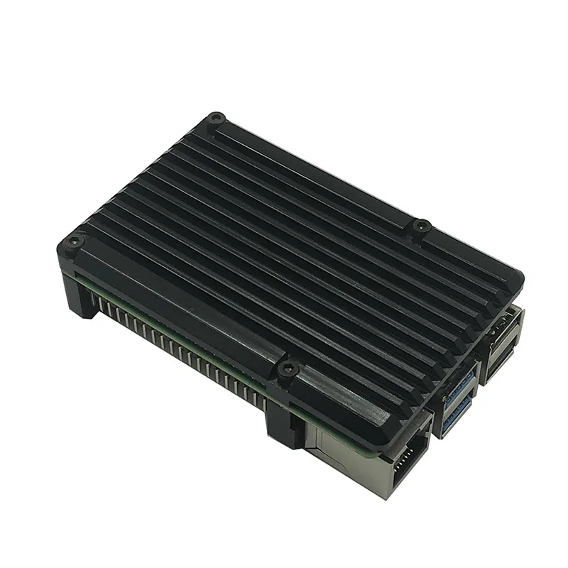 Raspberry Pi 4 Computer Model B Armor Aluminum Alloy Case/ Passive Cooling Shell Metal Enclosure Heat Dissipation for Pi 4B Only
