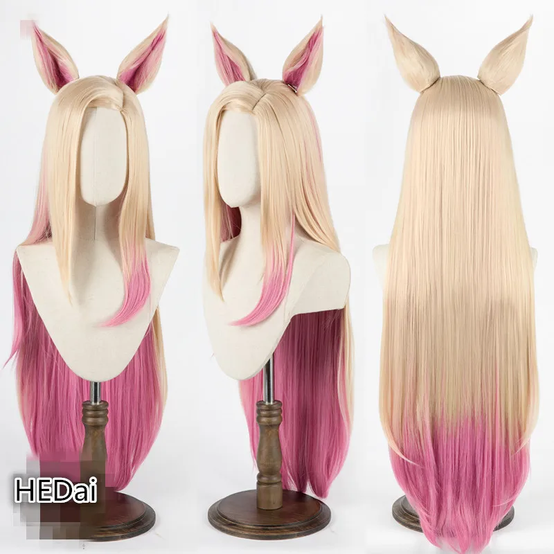 

LOL Ahri KDA Cosplay Wig 2020 K/da Ahri New Skin THEBADDEST Game Girl Long Hair Cos Wigs