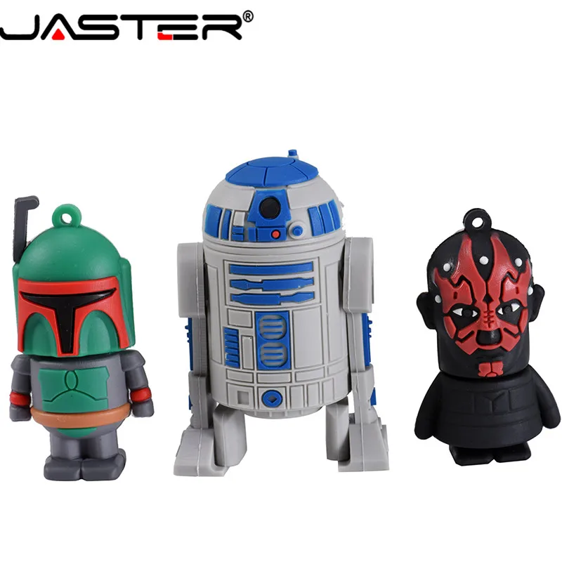JASTER Usb 2,0 мультфильм Флешка Звездные войны йода/Дарт Вейдер Usb флеш-накопитель 4 Гб 64 ГБ 16 ГБ 32 ГБ Memoria Usb подарки Clef Chiavetta