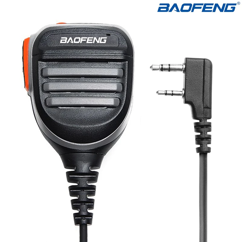 

Портативная рация Baofeng, 2 Pin, ручной микрофон, динамик, микрофон для Baofeng UV5R UV82 BF-888S BF-V9 BF-C9 PLUS, двусторонняя радиосвязь