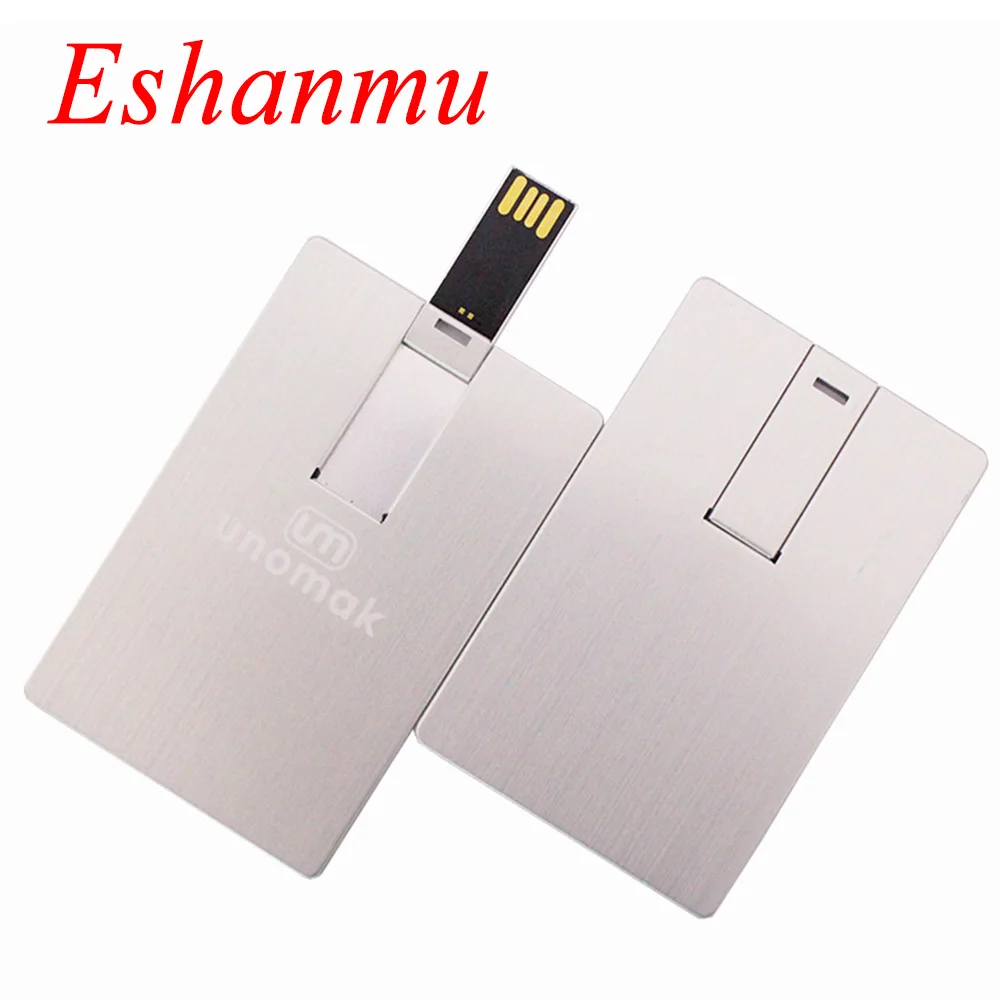 Алюминиевая визитная карточка Usb флэш накопитель 4 ГБ 8 16 32 Флешка карта памяти