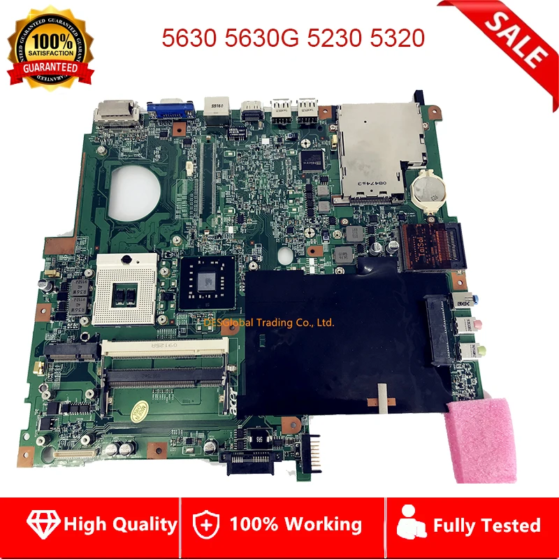 Для acer 5630 5630G 5230 5320 EX5630 EX5230 Материнская плата ноутбука 07245-1M 48.4Z401.01M DDR2 материнская плата полностью проверена