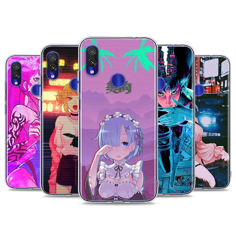 

Vaporwave Glitch girl For Xiaomi Redmi 9i 9T 9A 9C 9 8A 8 GO 7 7A S2 Y2 6 6A 5 5A 4X Prime Pro Plus Transparent Phone Case