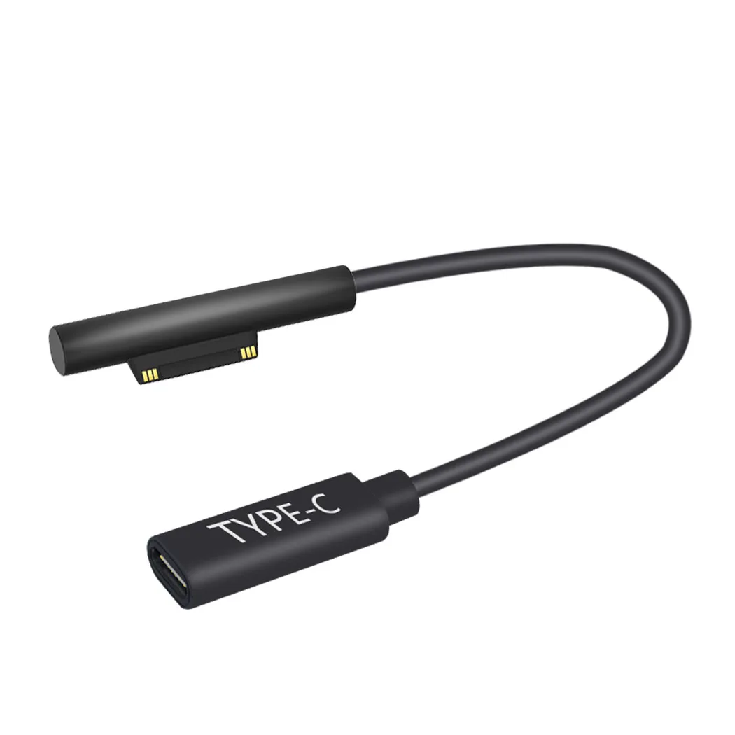 0 15 м/456 фута поверхностный PD Кабель-адаптер для зарядки Type-C гнездовой разъем Surface