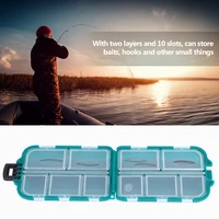 10 slots double layer fishing baits box lures holder hooks storage case accessory perfect accessory for fishing lovers