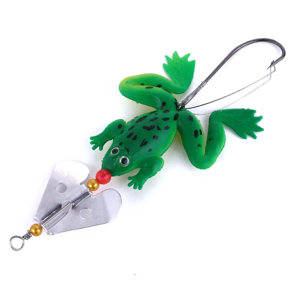 Hengjia 100pcs/lot Frog Lure 4 Colors Fishing Lures Soft Bait 6G Fishing Tackle enlarge