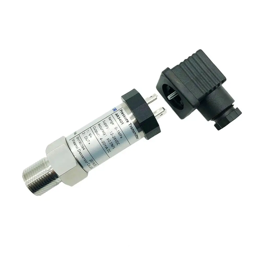 

Industrial Pressure Transducer with Piezoresistive Sensor 4-20mA DIN 4 Pin Pressure Transmitter Sensor For Water Gas Oil